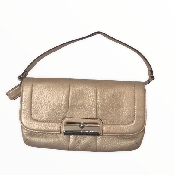 Coach Kirsten light shimmer wristlet mini bag - Picture 1 of 9